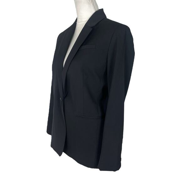 Everlane Italian GoWeave Black Blazer Jacket 100% Wool Single Button Size 4 - Picture 5 of 7